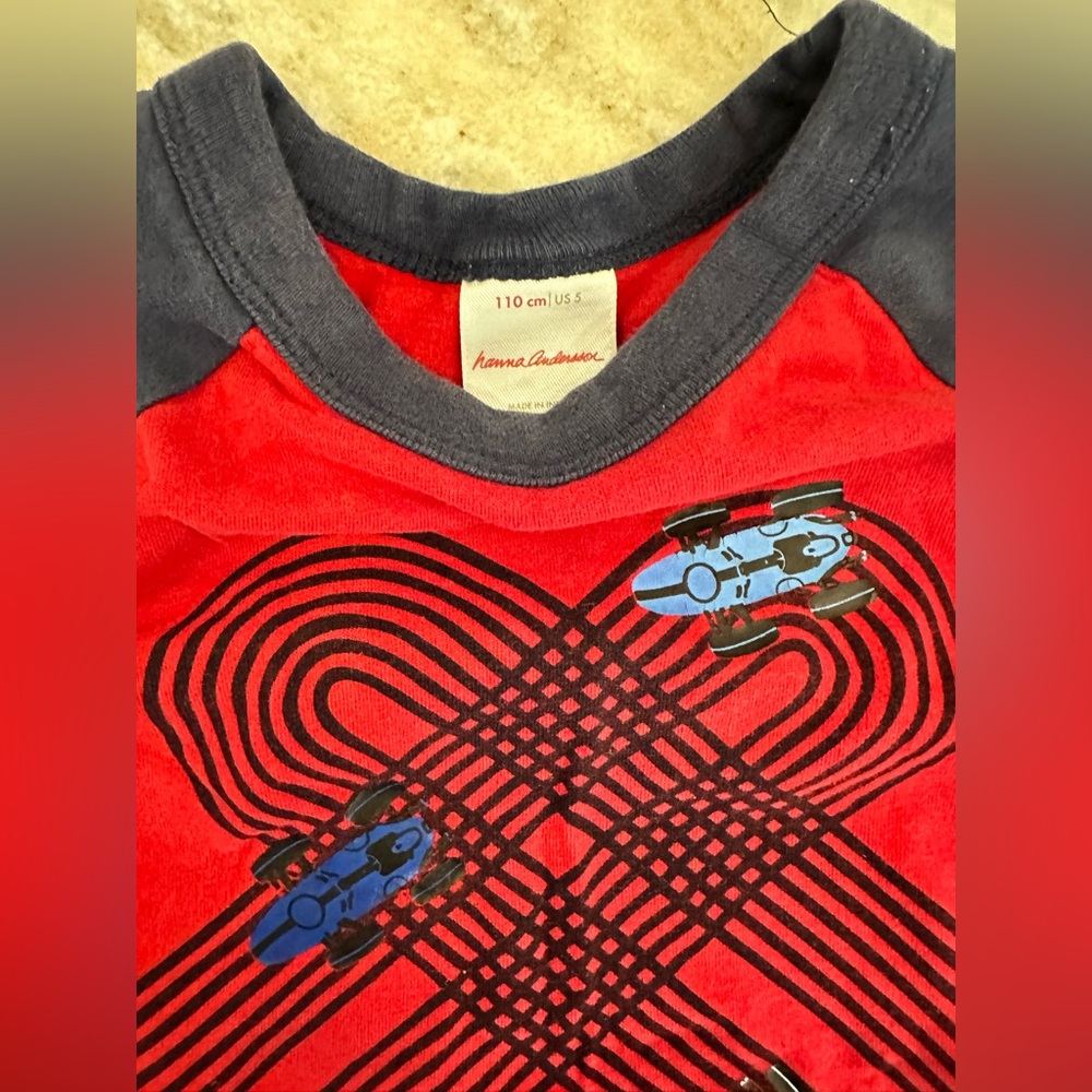 Hanna Andersson 3:4 sleeve racecar shirt